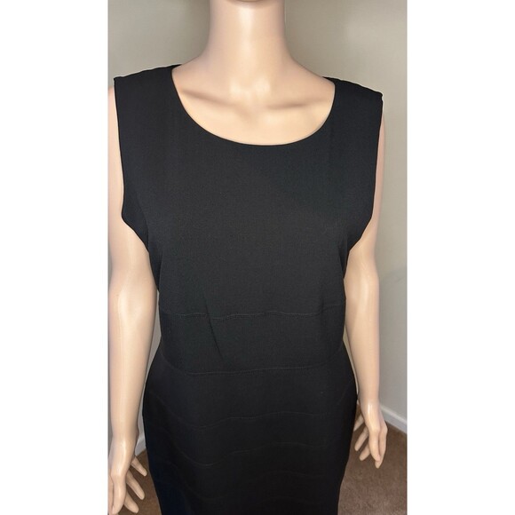 CALVIN KLEIN Sheath Dress Black Sleeveless  Womens Sz 12 NWT Classic - Picture 3 of 16